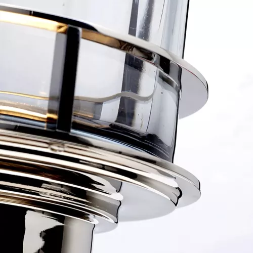 Lampa stołowa Arno - 1 źródło światła - Polerowany nikiel, szary