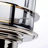 Lampa stołowa Arno - 1 źródło światła - Polerowany nikiel, szary