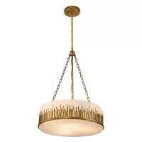 Lampa wisząca Sawgrass - 3 źródła światła - Płatkowe złoto
