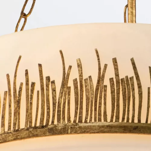 Lampa wisząca Sawgrass - 3 źródła światła - Płatkowe złoto