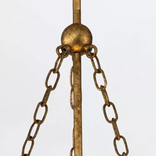 Lampa wisząca Sawgrass - 3 źródła światła - Płatkowe złoto
