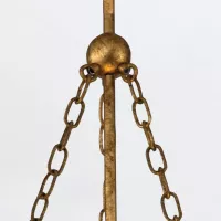 Lampa wisząca Sawgrass - 3 źródła światła - Płatkowe złoto