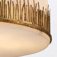 Lampa wisząca Sawgrass - 3 źródła światła - Płatkowe złoto