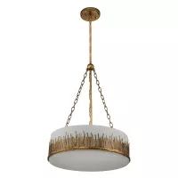 Lampa wisząca Sawgrass - 3 źródła światła - Płatkowe złoto