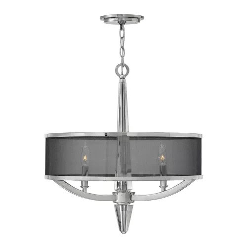 Lampa wisząca Ascher - 3 źródła światła - Polerowany nikiel