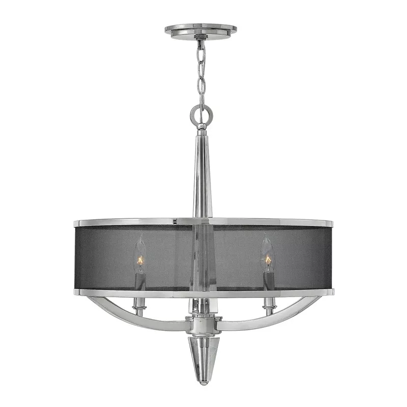 Lampa wisząca Ascher - 3 źródła światła - Polerowany nikiel
