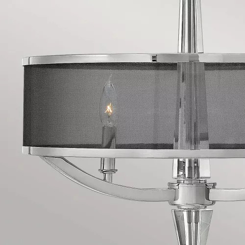 Lampa wisząca Ascher - 3 źródła światła - Polerowany nikiel