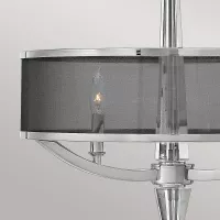 Lampa wisząca Ascher - 3 źródła światła - Polerowany nikiel