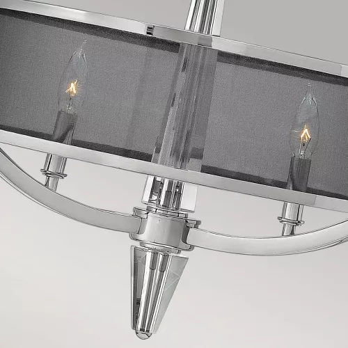 Lampa wisząca Ascher - 3 źródła światła - Polerowany nikiel