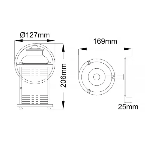 Kinkiet Ashland Bay - 1 źródło światła - Polerowany chrom