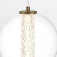 Lampa wisząca Atomo - 1 źródło światła - Szczotkowane złoto