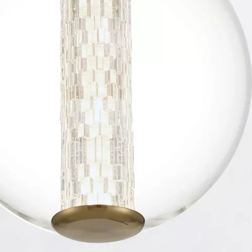 Lampa wisząca Atomo - 1 źródło światła - Szczotkowane złoto