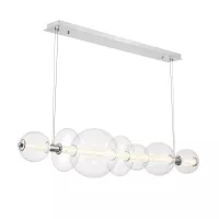 Lampa wyspowa Atomo - 7 źródeł światła - Polerowany chrom