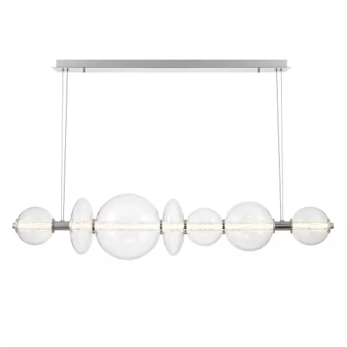 Lampa wyspowa Atomo - 7 źródeł światła - Polerowany chrom