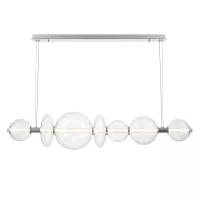 Lampa wyspowa Atomo - 7 źródeł światła - Polerowany chrom