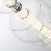 Lampa wyspowa Atomo - 7 źródeł światła - Polerowany chrom