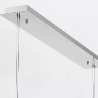Lampa wyspowa Atomo - 7 źródeł światła - Polerowany chrom