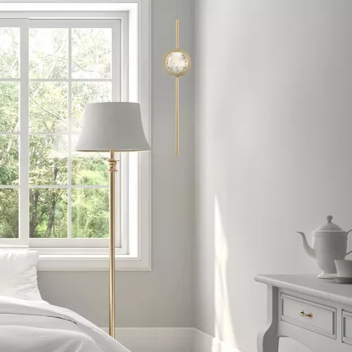 Lampa wisząca Barletta - 1 źródło światła - Szczotkowane złoto