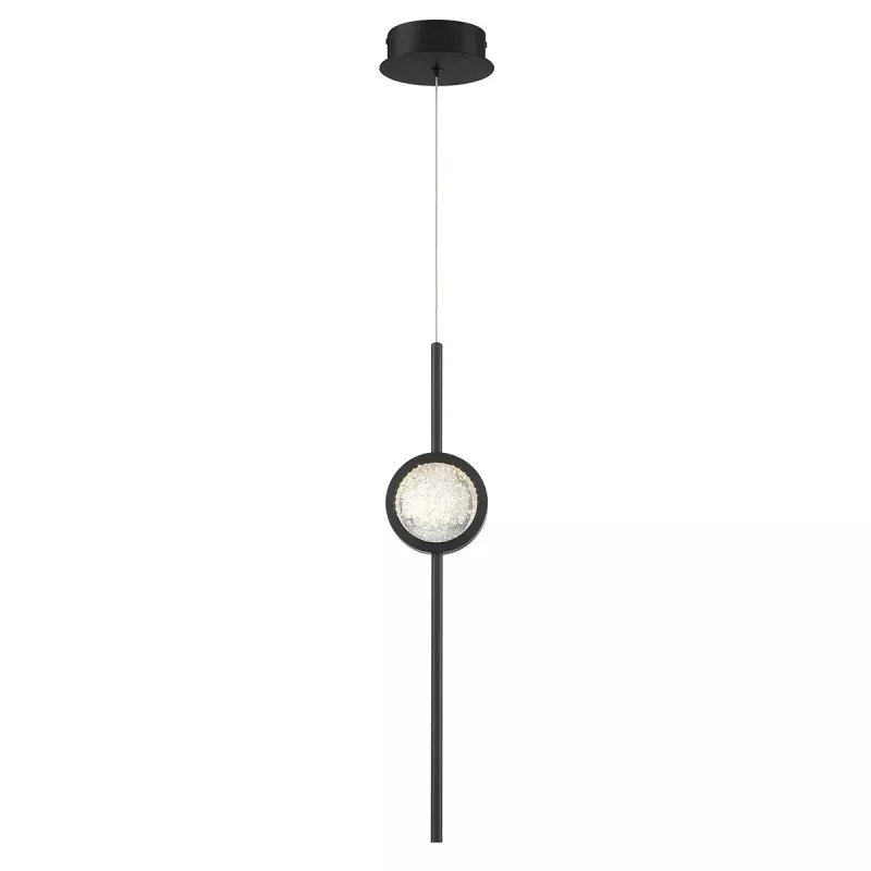 Lampa wisząca Barletta - 1 źródło światła - Matowa czerń