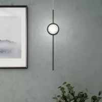 Lampa wisząca Barletta - 1 źródło światła - Matowa czerń