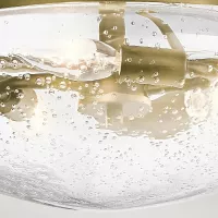 Półplafon Belle - 3 źródła światła - Szczotkowany naturalny mosiądz