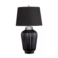 Lampa stołowa Bexley - 1 źródło światła - Czarny, polerowany nikiel