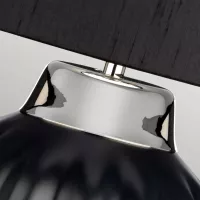 Lampa stołowa Bexley - 1 źródło światła - Czarny, polerowany nikiel