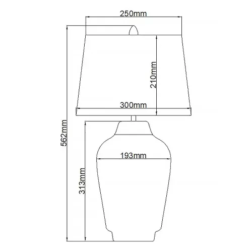 Lampa stołowa Bexley - 1 źródło światła - Biały, polerowany nikiel