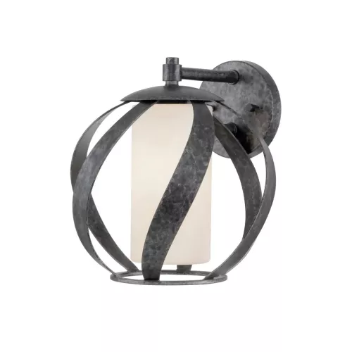 Latarnia naścienna Blacksmith - 1 źródło światła - Stary czarny