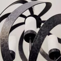 Latarnia wisząca Blacksmith - 4 źródła światła - Stary czarny
