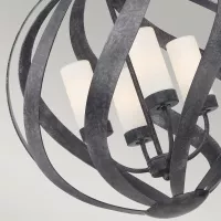 Latarnia wisząca Blacksmith - 4 źródła światła - Stary czarny
