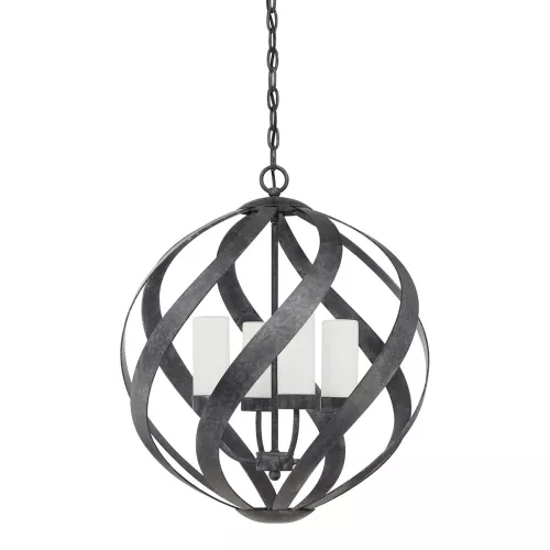 Latarnia wisząca Blacksmith - 4 źródła światła - Stary czarny