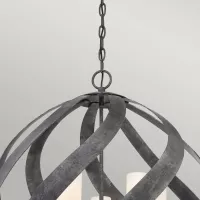 Latarnia wisząca Blacksmith - 5 źródeł światła - Stary czarny