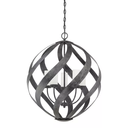 Latarnia wisząca Blacksmith - 5 źródeł światła - Stary czarny