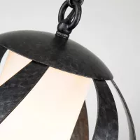 Latarnia wisząca Blacksmith - 1 źródło światła - Stary czarny