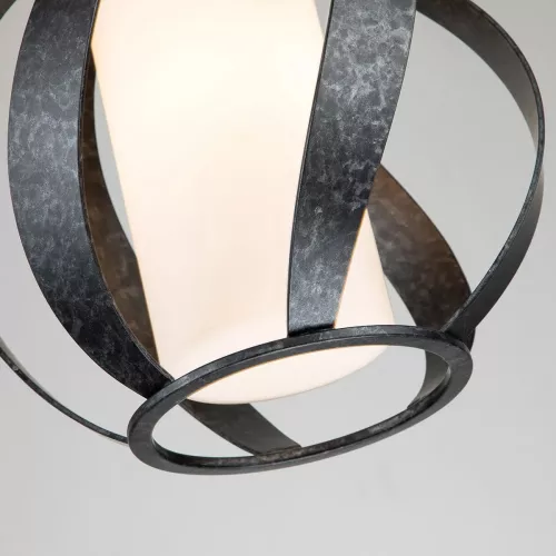 Latarnia wisząca Blacksmith - 1 źródło światła - Stary czarny