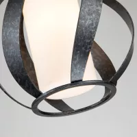 Latarnia wisząca Blacksmith - 1 źródło światła - Stary czarny