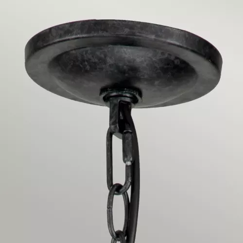 Latarnia wisząca Blacksmith - 1 źródło światła - Stary czarny