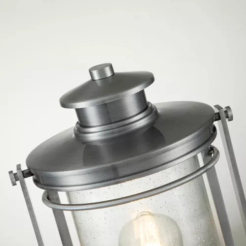 Latarnia cokołowa Booker - 1 źródło światła - Przemysłowe aluminium
