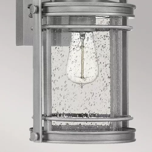 Średnia latarnia naścienna Booker - 1 źródło światła - Przemysłowe aluminium
